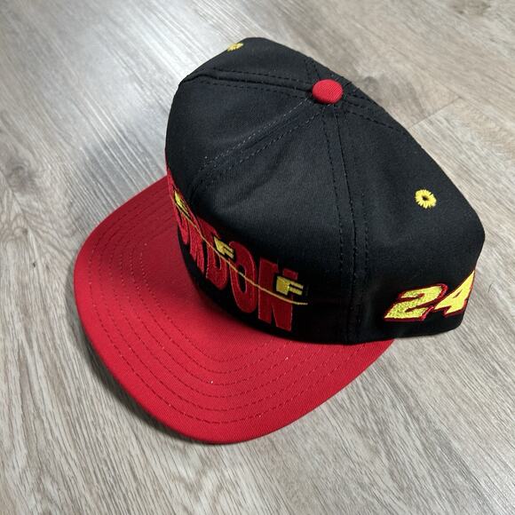 Vintage Jeff Gordon NASCAR Hat Snapback Racing Winston‎ Black Cap Made in USA - Picture 8 of 8
